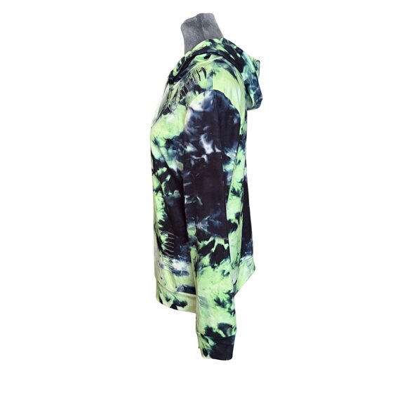 Tie-Dye Hooded Sweatshirt With Distressed Detail - Picture 2 of 4